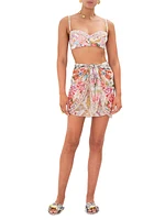 Floral Tie-Front Sarong