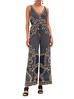 Printed Silk Wide-Leg Lounge Pants