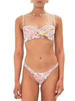 Patchwork Floral Balconette Underwire Bikini Top