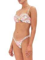 Patchwork Floral Balconette Underwire Bikini Top