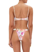 Patchwork Floral Balconette Underwire Bikini Top