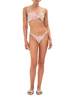 Patchwork Floral Balconette Underwire Bikini Top