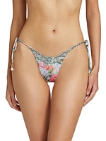 Floral Side-Tie Bikini Bottoms