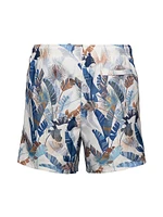 Leaf Drawstring Swim Shorts