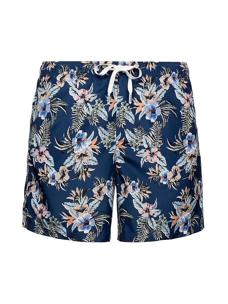 Floral Drawstring Swim Shorts