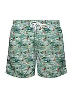 Boat Print Swim Shorts