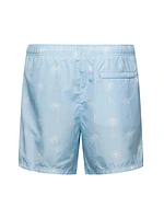 Palm Tree Drawstring Swim Shorts