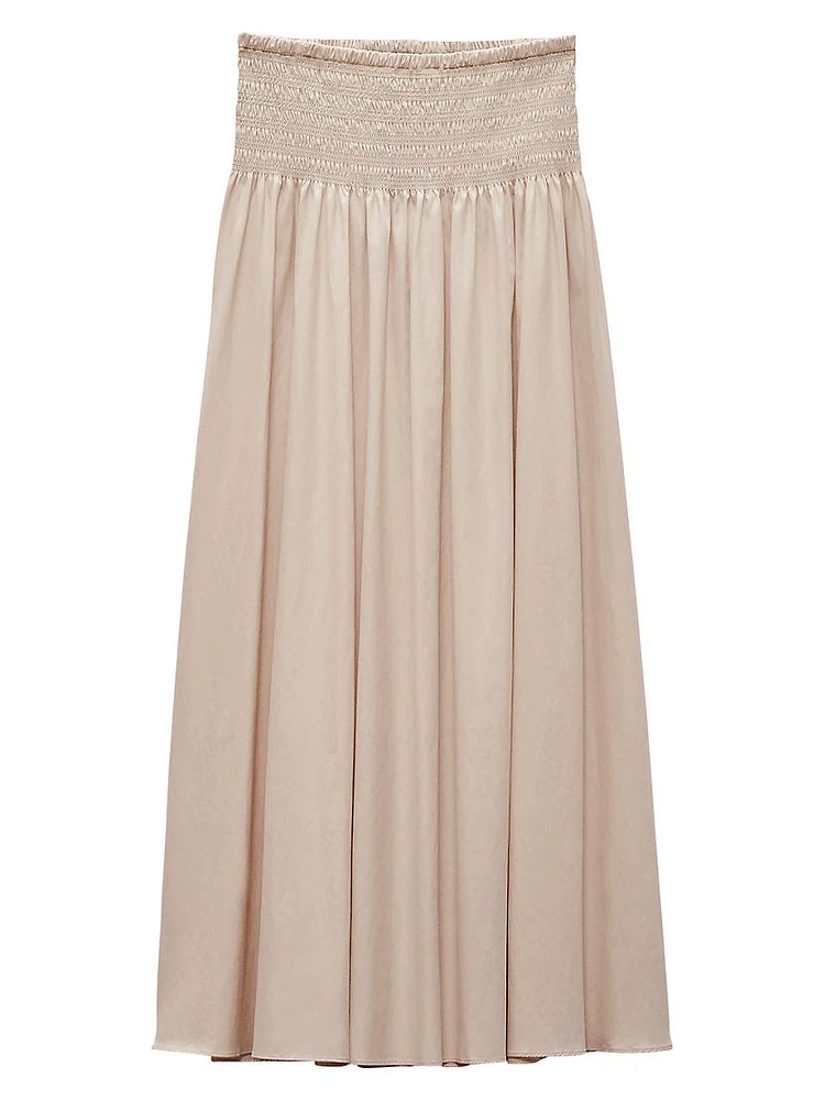 Alicia Poplin Maxi Skirt