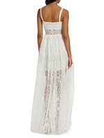 Cathedral Tulle Embroidered Maxi Dress