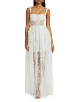 Cathedral Tulle Embroidered Maxi Dress