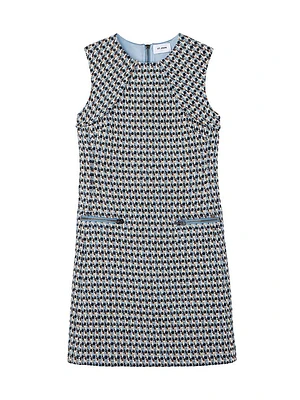 Multi-Yarn Tweed Sleeveless Minidress