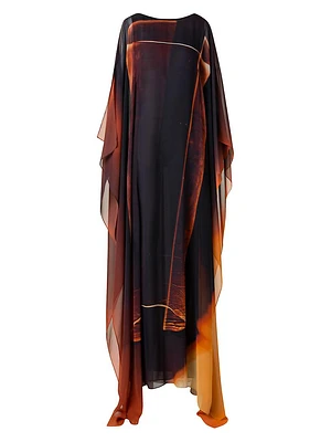 Ombré Silk Caftan Gown