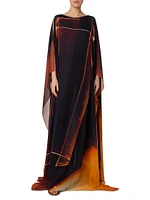 Ombré Silk Caftan Gown