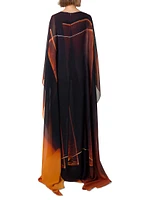 Ombré Silk Caftan Gown