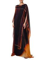 Ombré Silk Caftan Gown