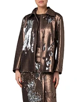 Sequin Shirt Jacket