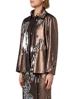 Sequin Shirt Jacket