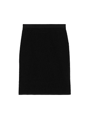 Compact Crepe Pointelle Knit Skirt