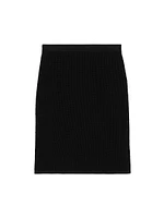 Compact Crepe Pointelle Knit Skirt