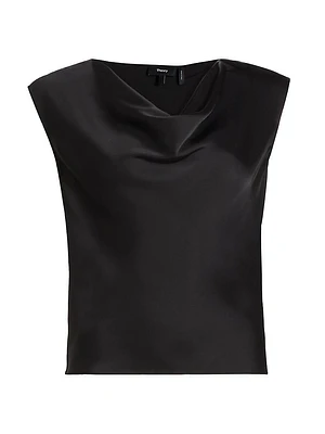 Cowl Neck Satin Top