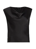 Cowl Neck Satin Top