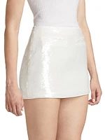 Sequin Welt Pocket Miniskirt