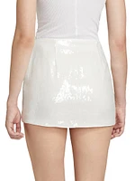 Sequin Welt Pocket Miniskirt