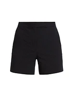 Seersucker Cotton-Blend Shorts