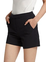 Seersucker Cotton-Blend Shorts