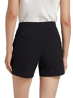 Seersucker Cotton-Blend Shorts