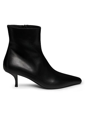 Rami 50MM Leather Kitten-Heel Ankle Boots