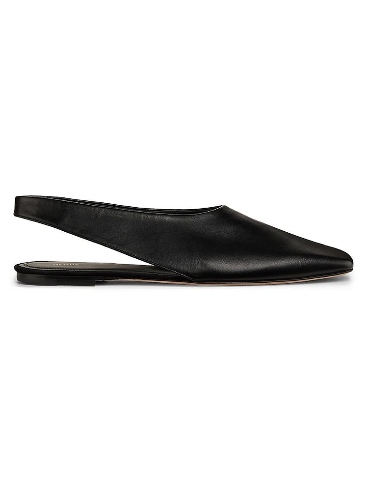 Atlas Leather Slingback Flats