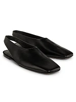 Atlas Leather Slingback Flats