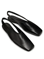 Atlas Leather Slingback Flats