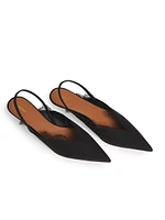 Irena 40MM Crepe de Chine Slingbacks