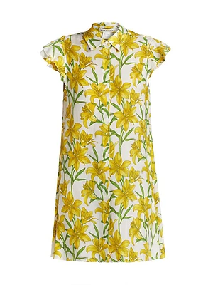 Jem Floral Cap-Sleeve Shirtdress