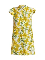 Jem Floral Cap-Sleeve Shirtdress