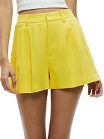 Conry Pleated Linen-Blend Shorts