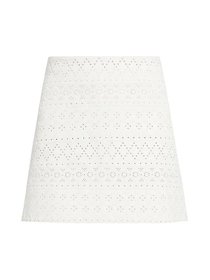 Riley Eyelet Embroidered Mini Skirt