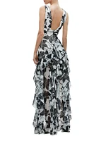 Holly Floral High-Low Maxi Dress