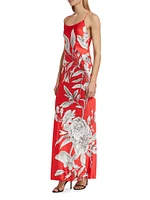 Paloma Floral Satin Maxi Dress