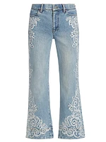 Filligree Bootcut Mid-Rise Jeans