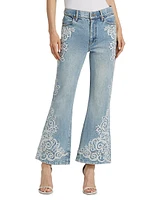 Filligree Bootcut Mid-Rise Jeans