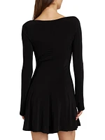 Vestiti Jersey Long-Sleeve Minidress