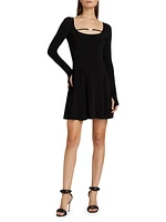 Vestiti Jersey Long-Sleeve Minidress