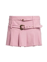 Double Belt Miniskirt