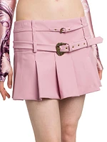 Double Belt Miniskirt