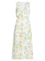 Dahlia Floral Midi-Dress