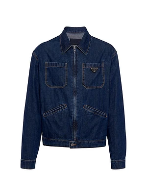 Light Denim Zipper Jacket