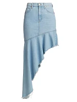 The Crinkle Cut Denim Skirt